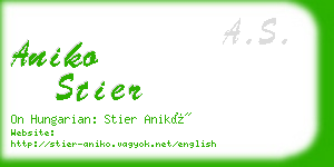 aniko stier business card